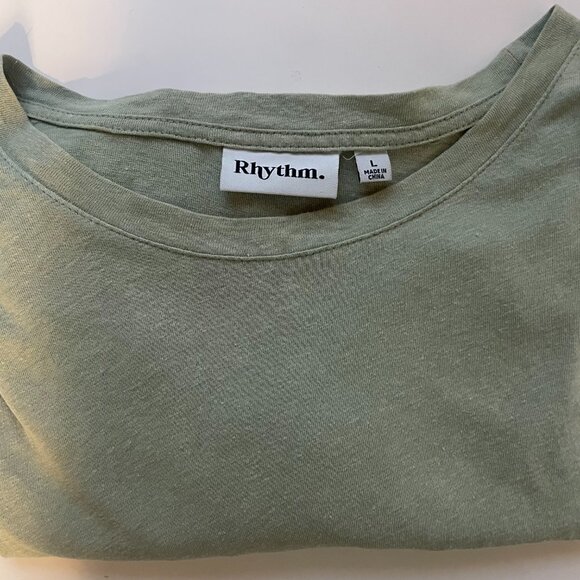 Super Comfy Rhythm Tee – Men’s Large | 55% Linen, 45% Cotton - Picture 3 of 5